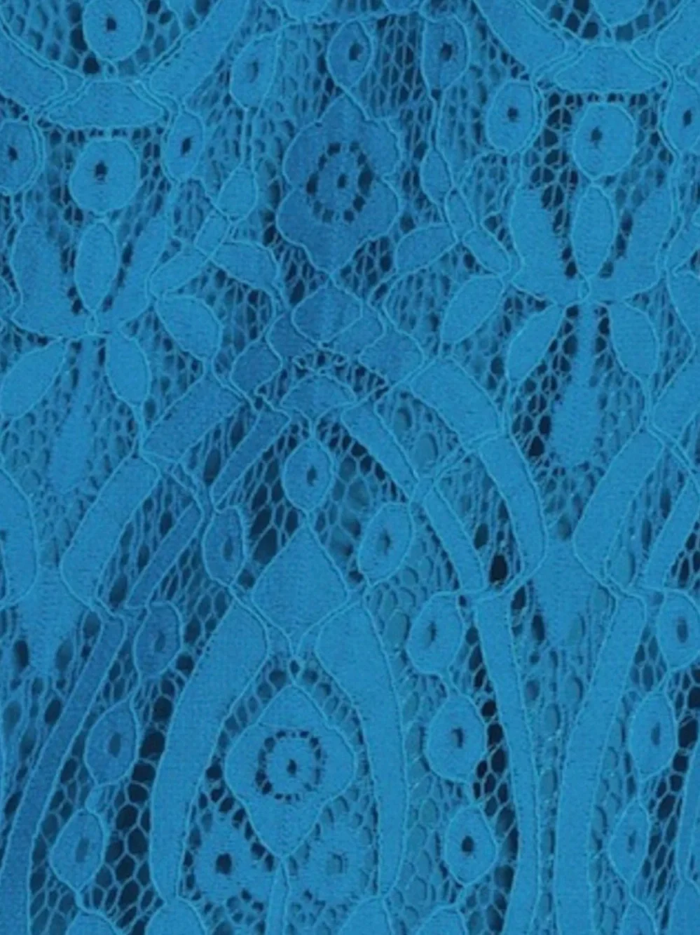 Free People Teal Blue Lace V-Neck Mini Dress